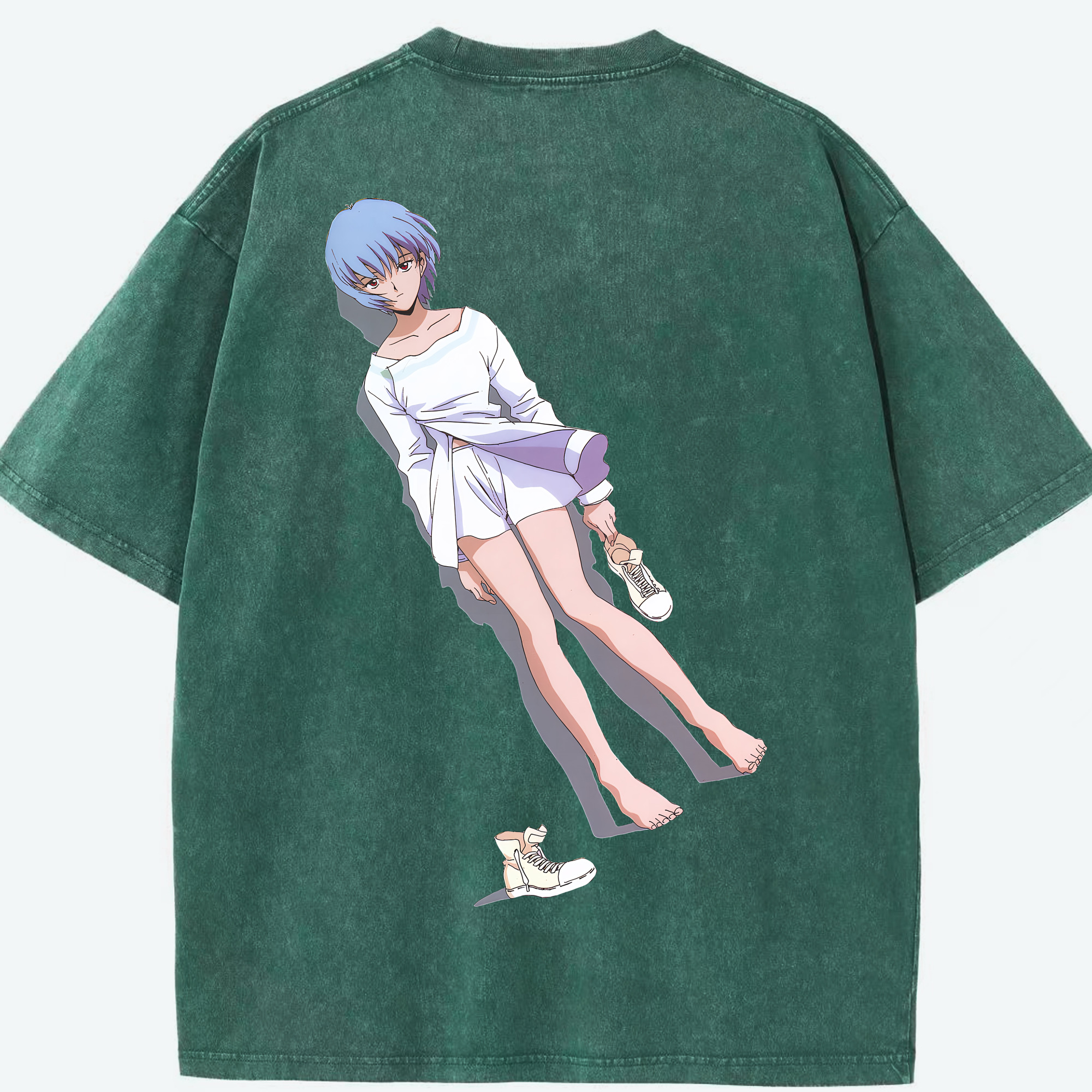 （画像用） EVA 新世紀エヴァンゲリオン 綿100% ヴィンテージ風 半袖Tシャツ（背面プリント）